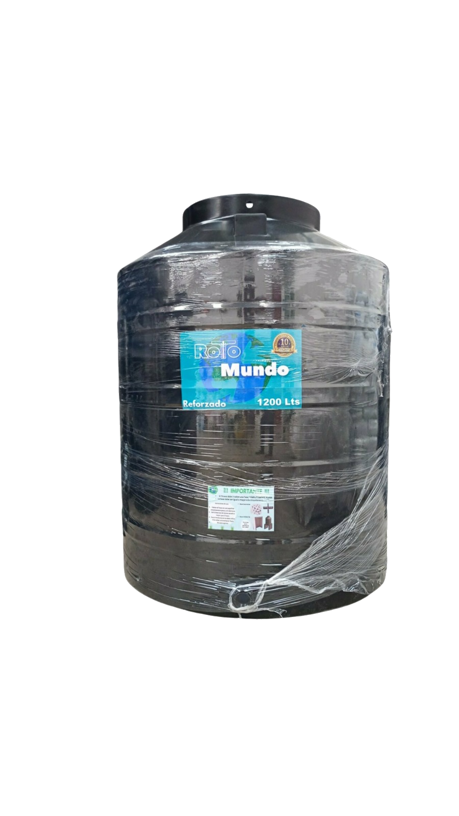 Tinaco Bicapa Negro 1200 Lts