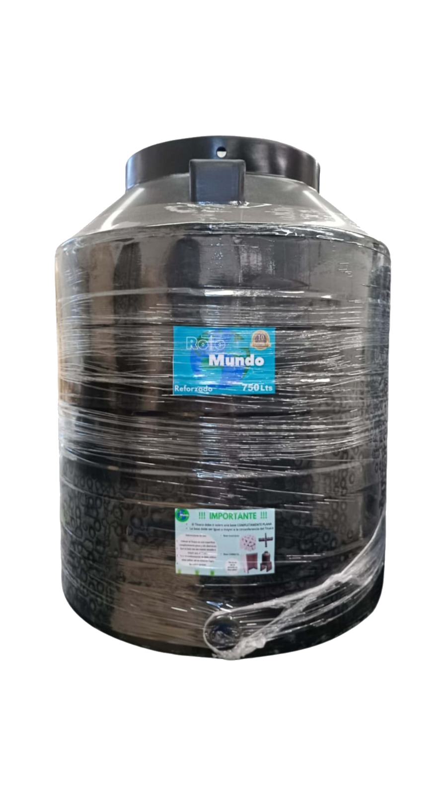 Tinaco Bicapa Negro 750 Lts