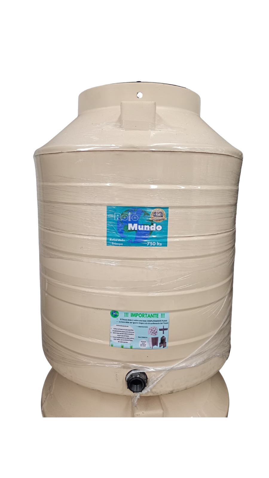 Tinaco Tricapa Beige 750 Lts